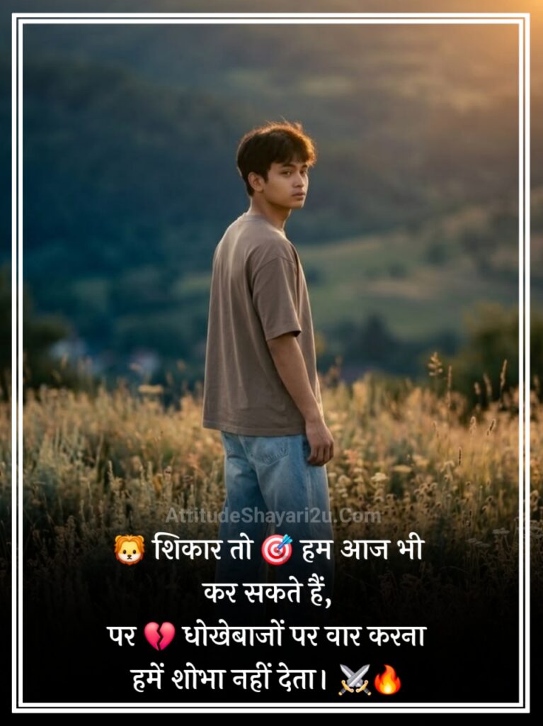 Dhoka shayari attitude