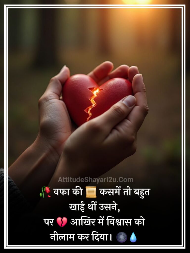 विश्वास पर धोखा शायरी