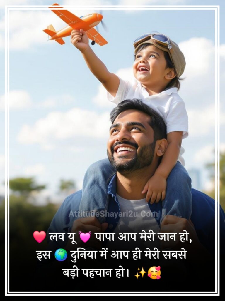Love You Papa Shayari in Hindi